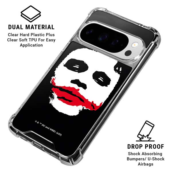The Dark Knight Smeared Joker Google Pixel 10 Pro Clear Case