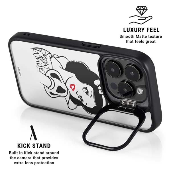 Disney Snow White Black and White Art iPhone 14 Pro Max Kickstand Case
