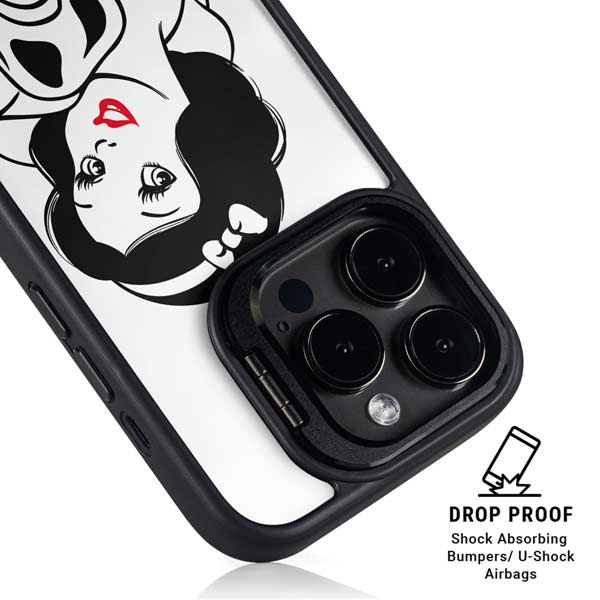 Disney Snow White Black and White Art iPhone 14 Pro Max Kickstand Case