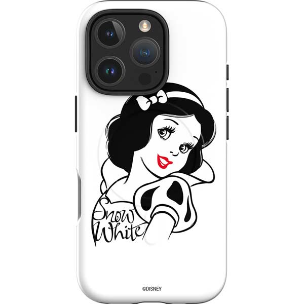 Disney Snow White Black and White Art iPhone 16 Pro Max Magsafe Impact Case