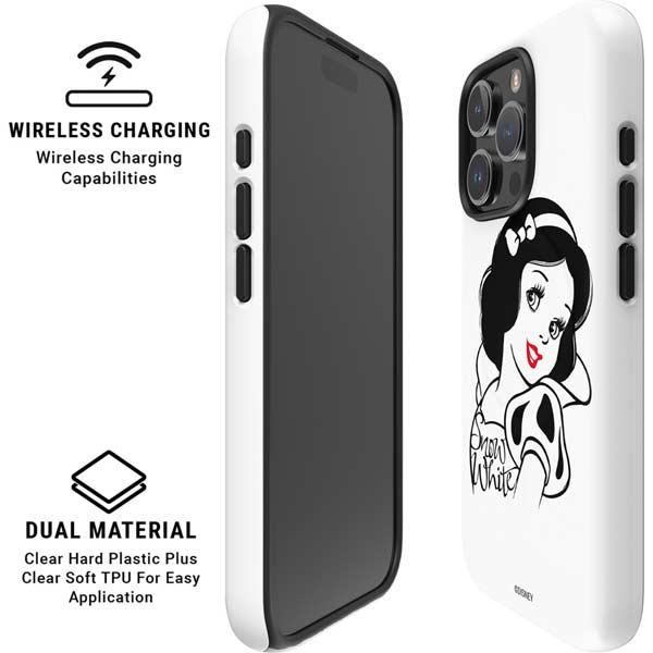 Disney Snow White Black and White Art iPhone 16 Pro Max Magsafe Impact Case
