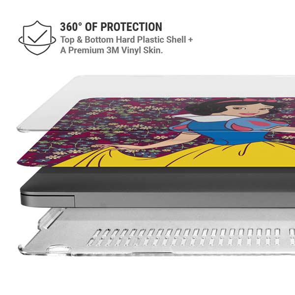 Disney Snow White Character with Floral Pattern MacBook Pro 14in (2021-24) Case plus Skin