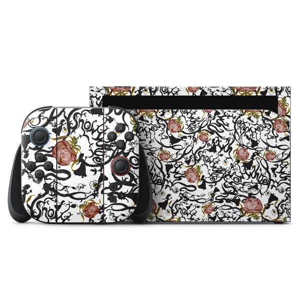 Disney Snow White Roses and Character Silhouette Nintendo Switch 2 (2025) with Joy-Con Skin