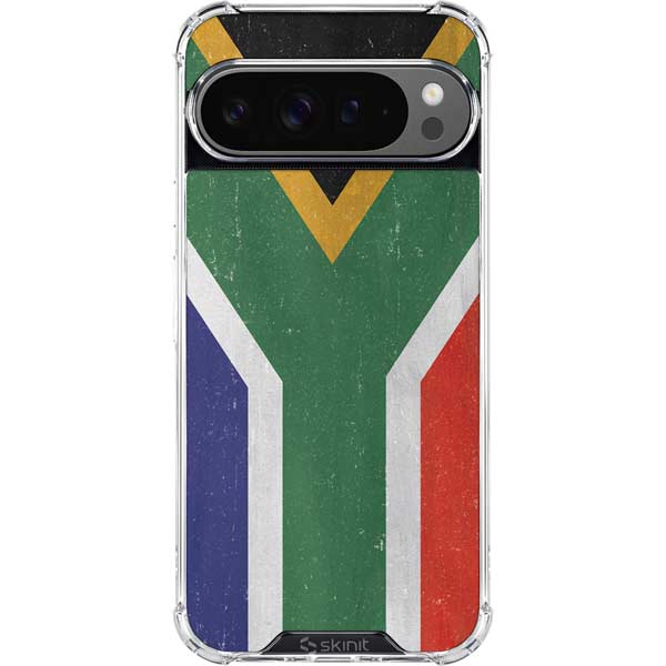 South Africa Flag Distressed Google Pixel 10 Pro Clear Case