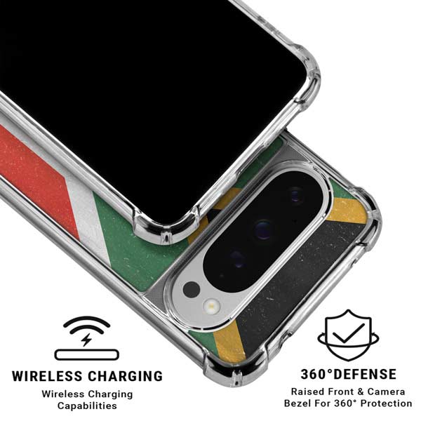 South Africa Flag Distressed Google Pixel 10 Pro Clear Case