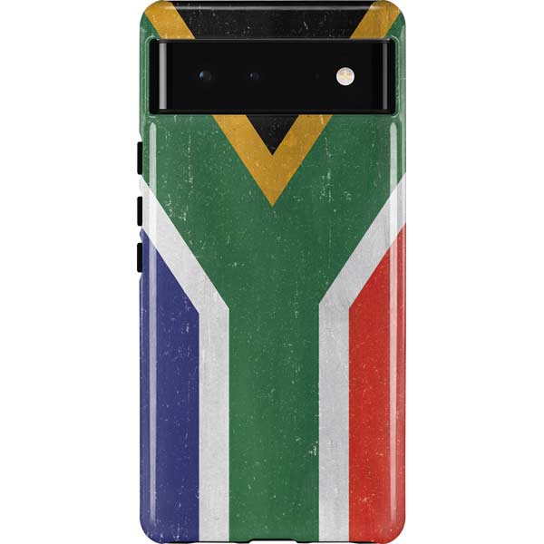 South Africa Flag Distressed Pixel Cases