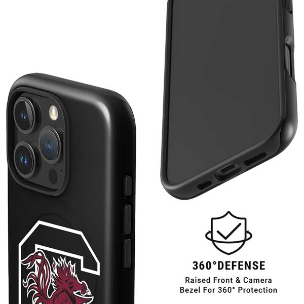 University of South Carolina Gamecocks Logo Black iPhone 16 Pro Magsafe Impact Case