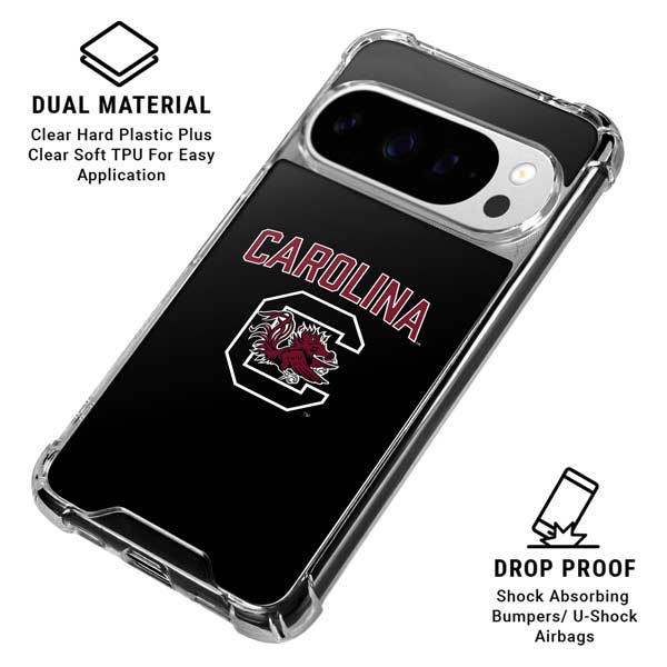 University of South Carolina Athletic Text & Logo Google Pixel 10 Pro Clear Case