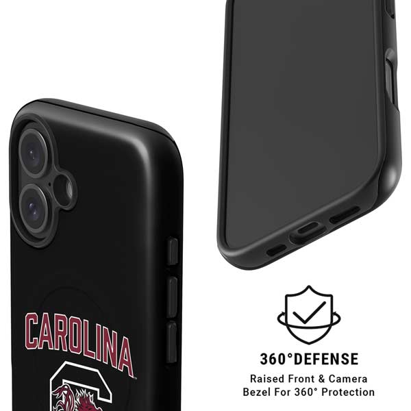 University of South Carolina Athletic Text & Logo iPhone 16 Magsafe Impact Case