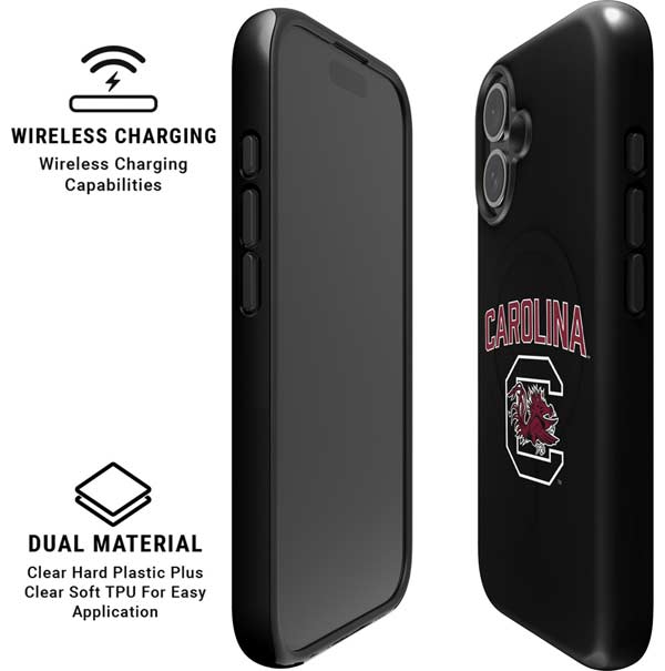 University of South Carolina Athletic Text & Logo iPhone 16 Magsafe Impact Case