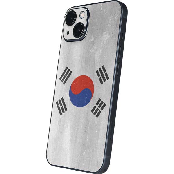 South Korean Flag Distressed iPhone 15 Skin