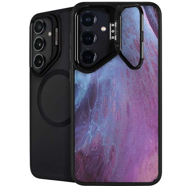 Space Marble Galaxy S25 Plus Kickstand Case