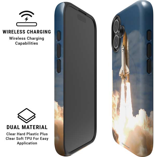 Space Shuttle Atlantis Liftoff iPhone 16 Magsafe Impact Case