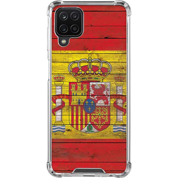 Spain Flag Dark Wood Galaxy Cases