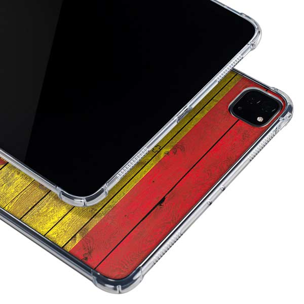 Spain Flag Dark Wood iPad Pro 11in (2024) Clear Case