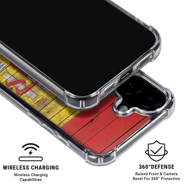 Spain Flag Dark Wood iPhone 17 MagSafe Case