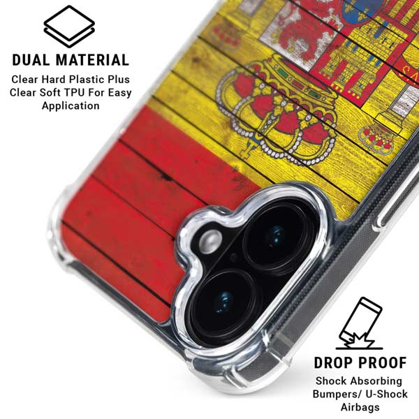 Spain Flag Dark Wood iPhone 17 MagSafe Case