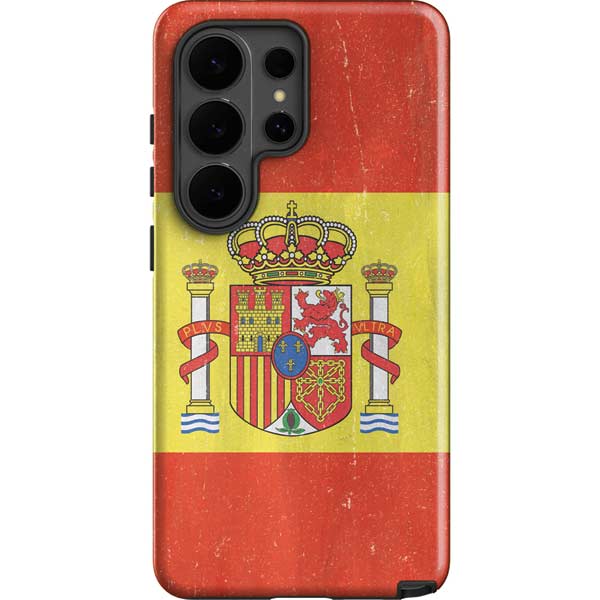Spain Flag Distressed Galaxy S26 Ultra Impact Case