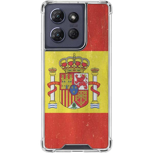 Spain Flag Distressed Moto G 5G (2025) Clear Case
