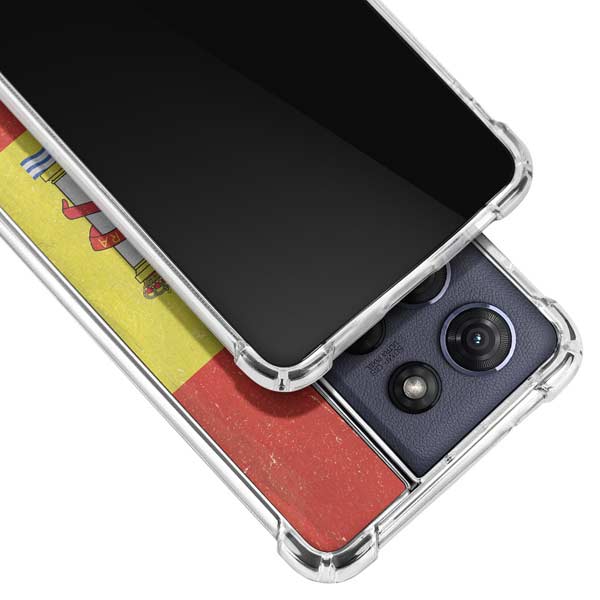 Spain Flag Distressed Moto G 5G (2025) Clear Case