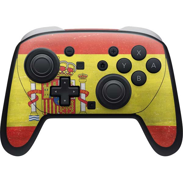 Spain Flag Distressed Nintendo Skins