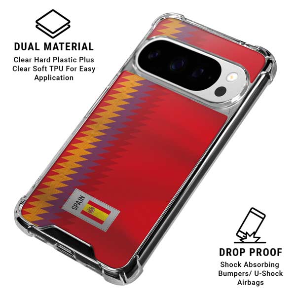 Spain Soccer Flag Google Pixel 10 Pro Clear Case