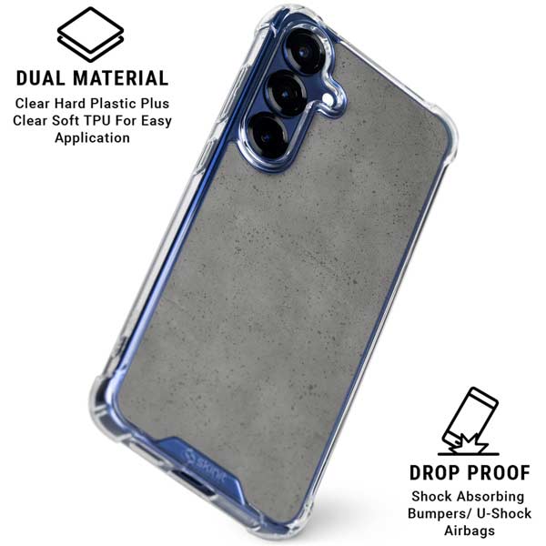 Speckle Grey Concrete Galaxy S25 FE Clear Case