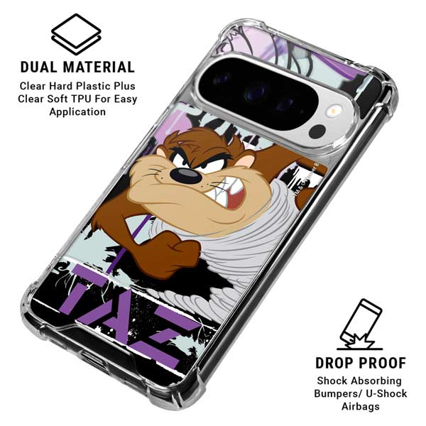 Looney Tunes Splatter Paint Tasmanian Devil Google Pixel 10 Pro XL Clear Case