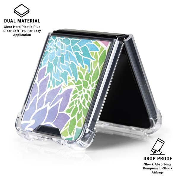 Spring Flowers Galaxy Z Flip7 Clear Case