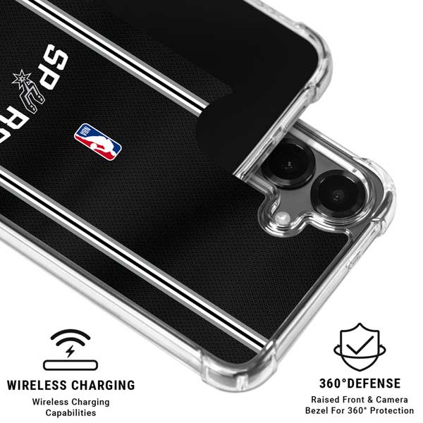 NBA San Antonio Spurs Jersey Galaxy S26 Plus Clear Case