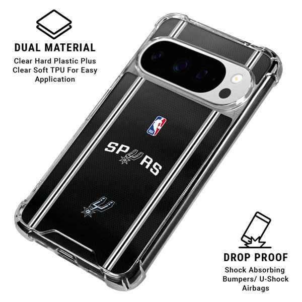 NBA San Antonio Spurs Jersey Google Pixel 10 Pro XL Clear Case