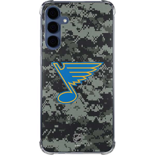 NHL St. Louis Blues Camo Galaxy A35 5G Clear Case