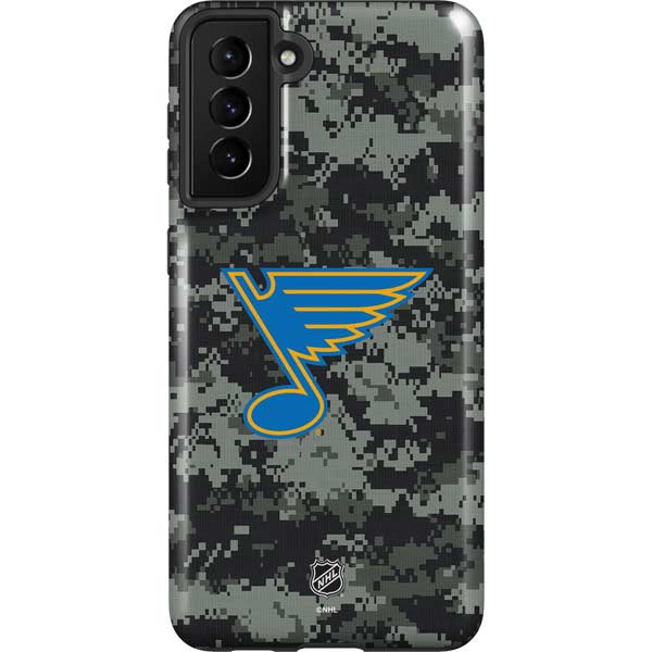 NHL St. Louis Blues Camo Galaxy S21 FE Pro Case