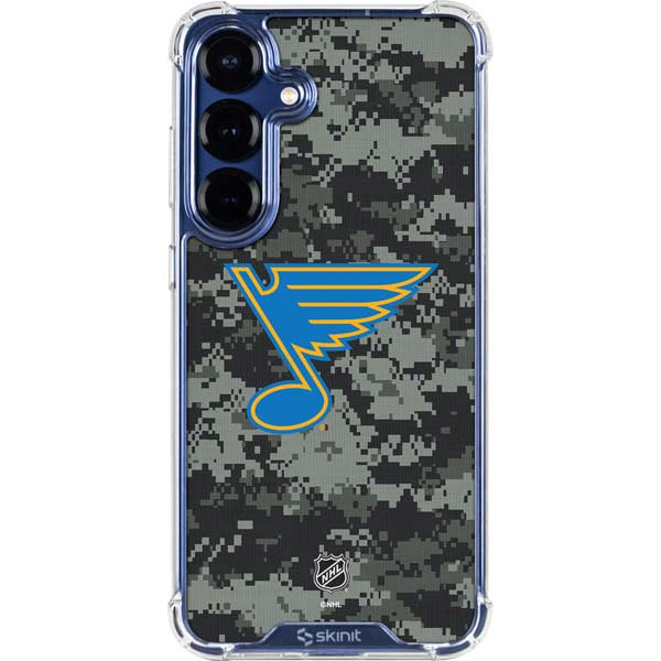 NHL St. Louis Blues Camo Galaxy S25 FE Clear Case