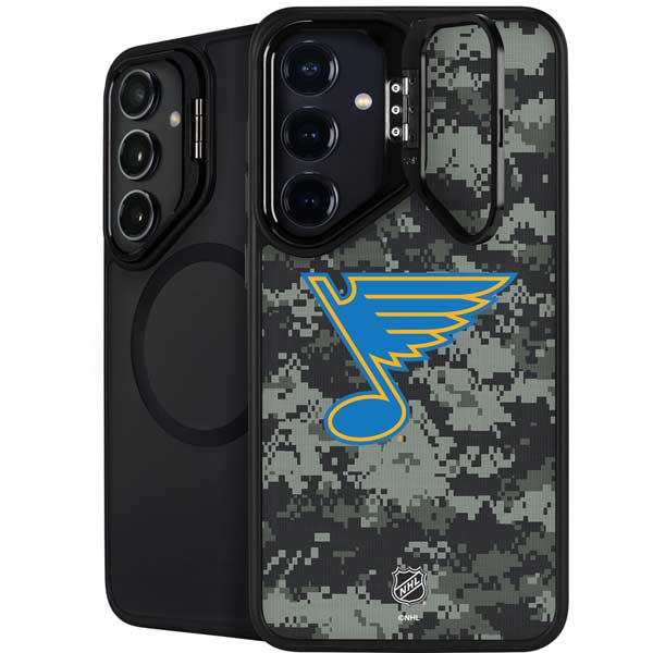 NHL St. Louis Blues Camo Galaxy S25 Plus Kickstand Case