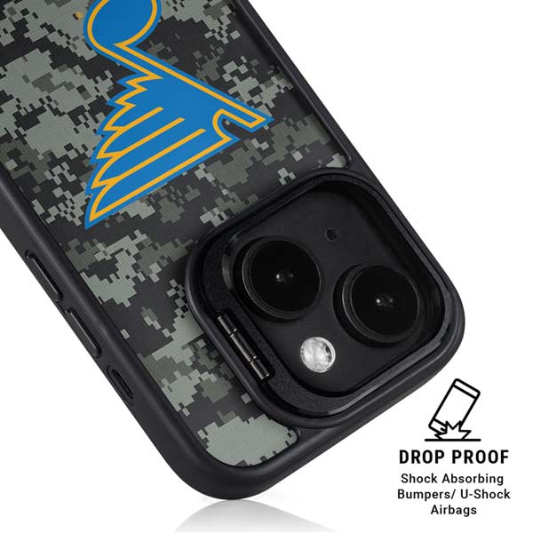 NHL St. Louis Blues Camo iPhone 13 Kickstand Case