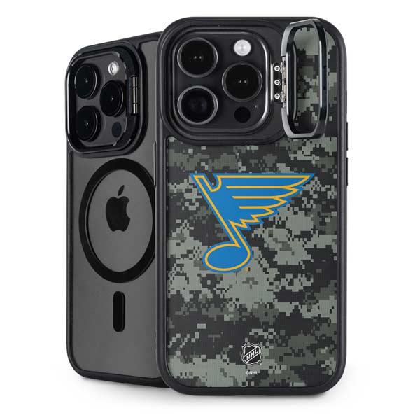 NHL St. Louis Blues Camo iPhone 14 Pro Max Kickstand Case
