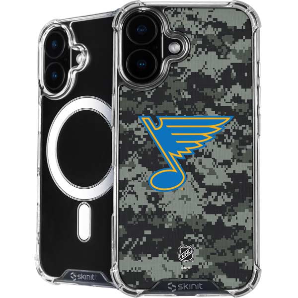 NHL St. Louis Blues Camo iPhone 16 MagSafe Case