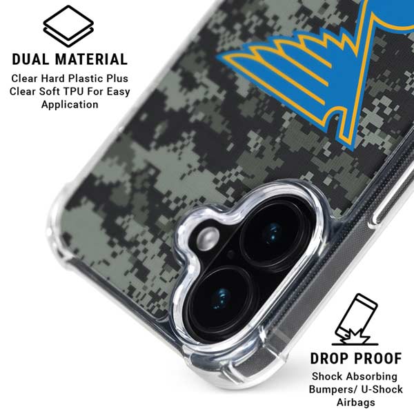 NHL St. Louis Blues Camo iPhone 16 MagSafe Case