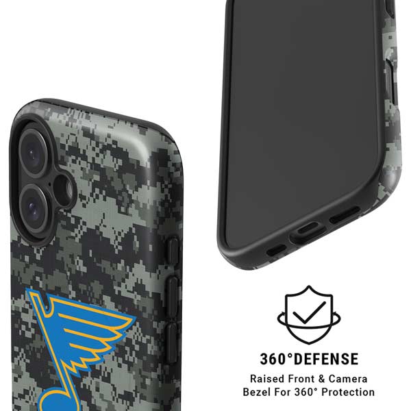 NHL St. Louis Blues Camo iPhone 16 Magsafe Impact Case