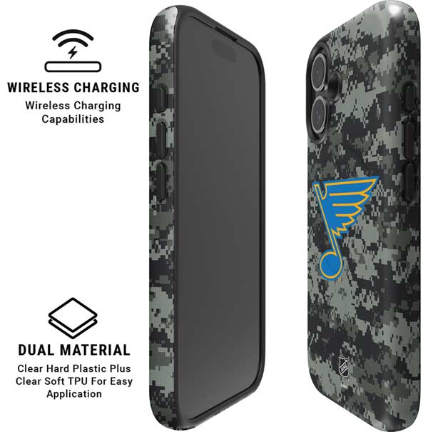 NHL St. Louis Blues Camo iPhone 16 Magsafe Impact Case