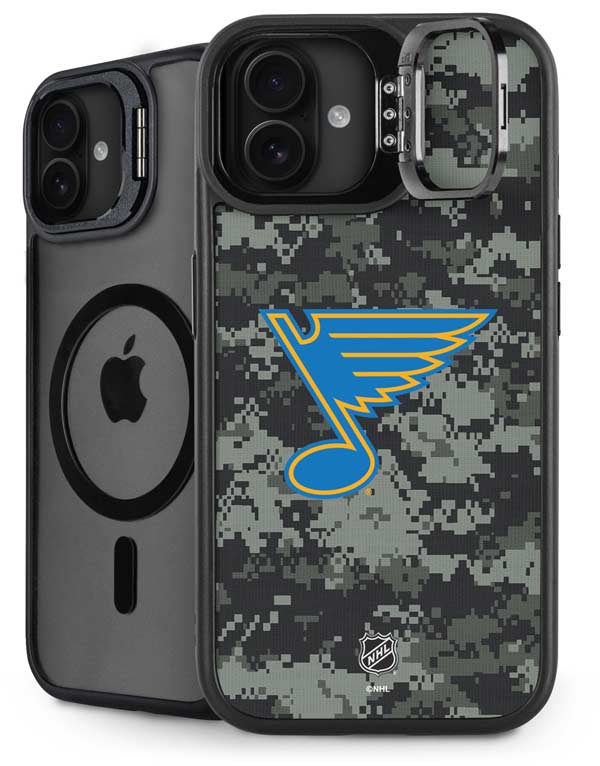 NHL St. Louis Blues Camo iPhone 16 Plus Kickstand Case