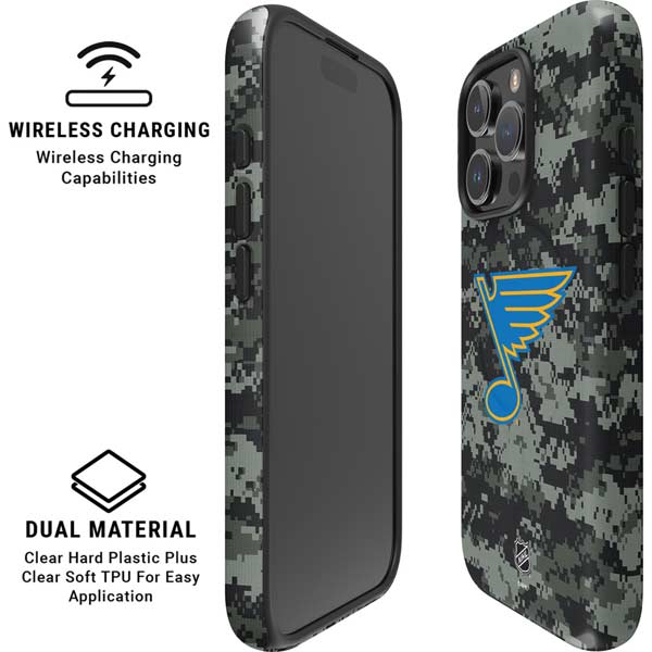 NHL St. Louis Blues Camo iPhone 16 Pro Magsafe Impact Case