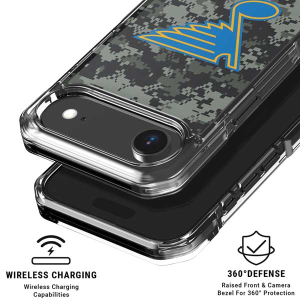 NHL St. Louis Blues Camo iPhone 17 Air Clear Case