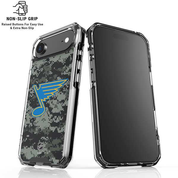 NHL St. Louis Blues Camo iPhone 17 Air Clear Case
