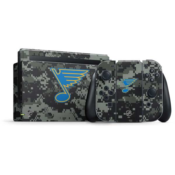 NHL St. Louis Blues Camo Nintendo Switch Bundle Skin