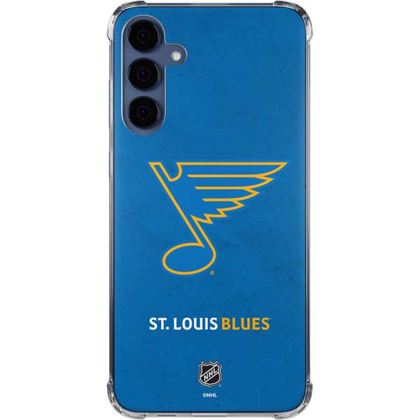 NHL St. Louis Blues Distressed Galaxy A35 5G Clear Case