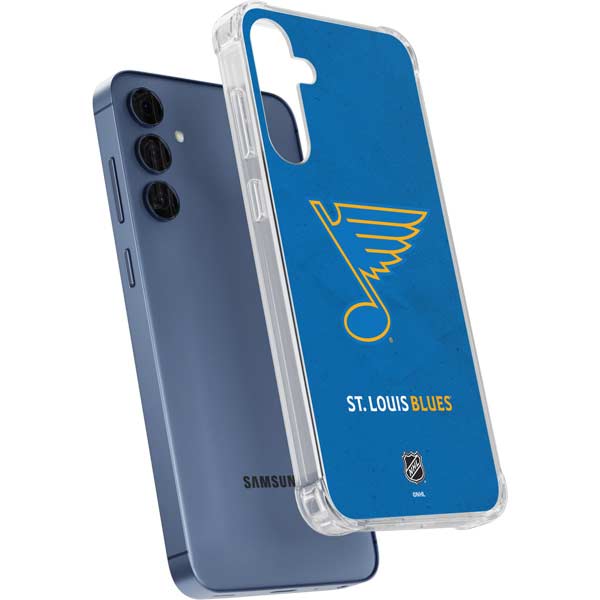 NHL St. Louis Blues Distressed Galaxy A35 5G Clear Case