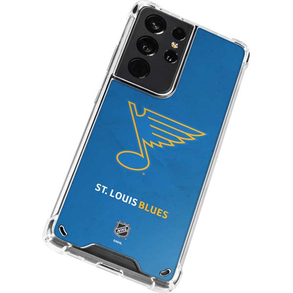 NHL St. Louis Blues Distressed Galaxy S21 Ultra 5G Clear Case