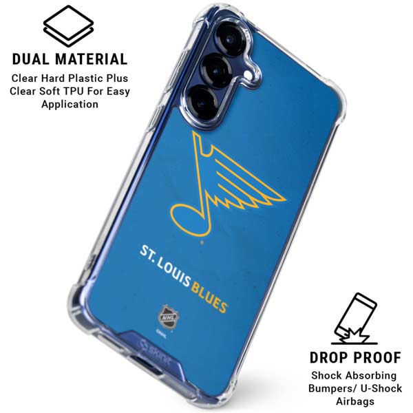 NHL St. Louis Blues Distressed Galaxy S25 Plus Clear Case